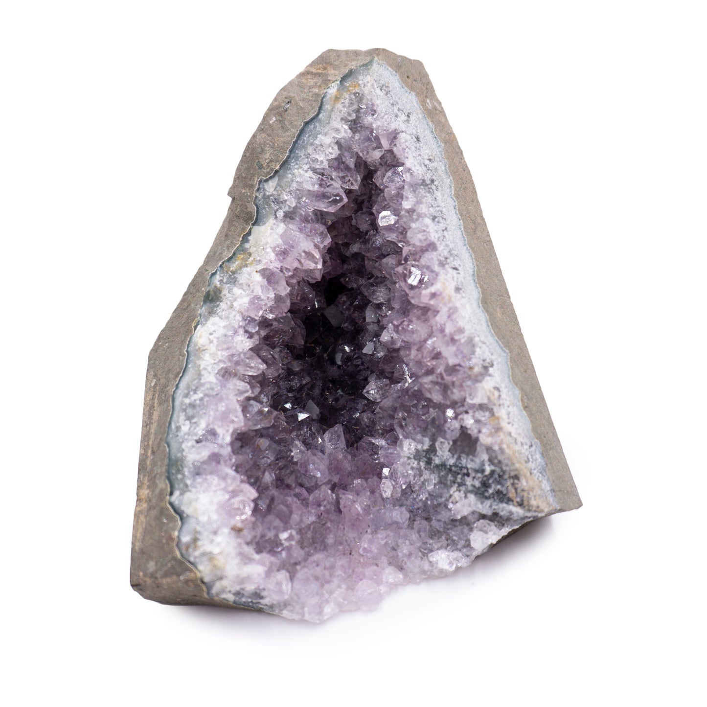 triangular amethyst geode