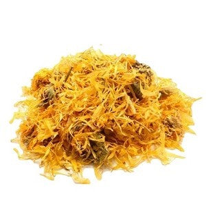 pile of cut calendula flowers