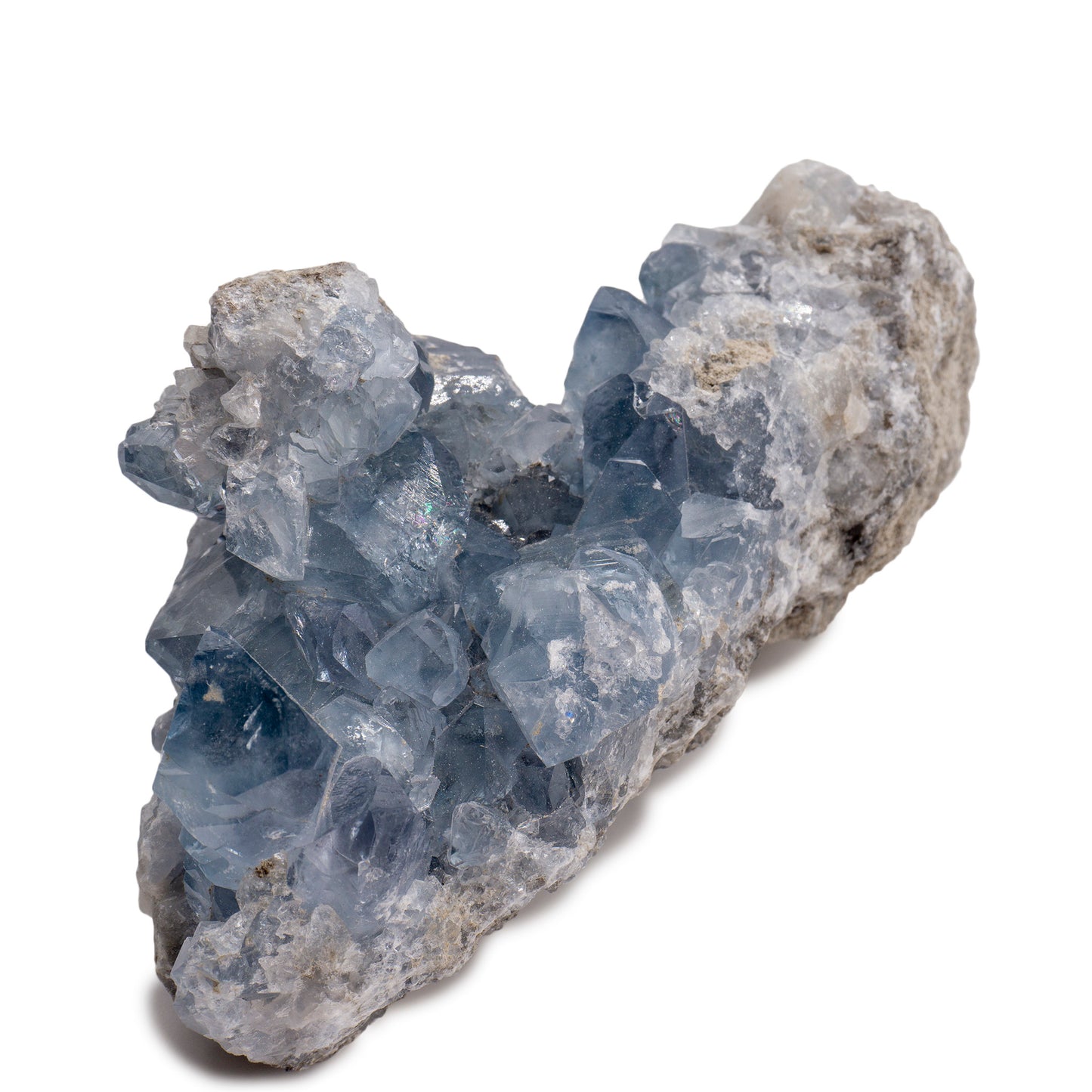 uncut piece of dull gray crystal