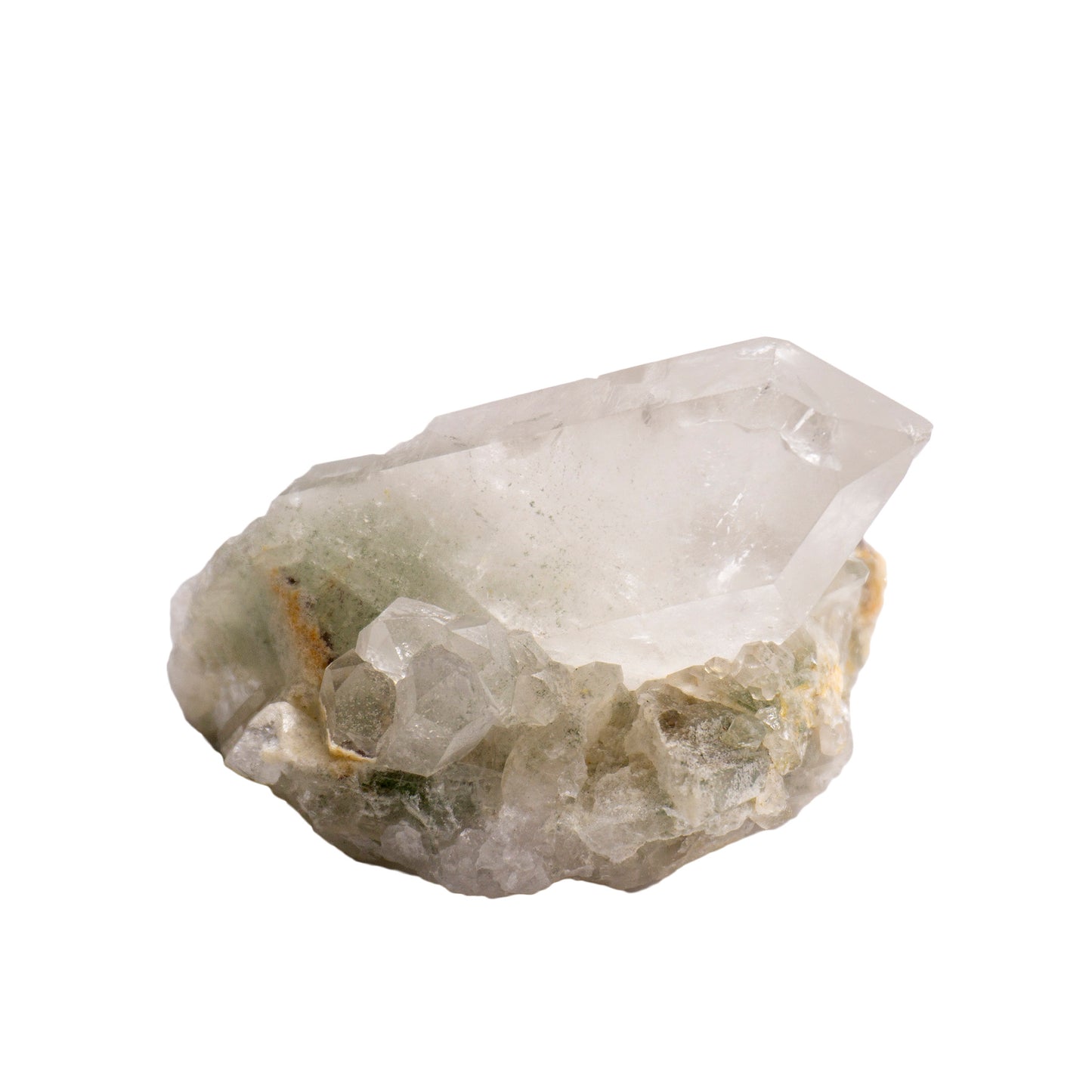 cluster of white quartz crystals