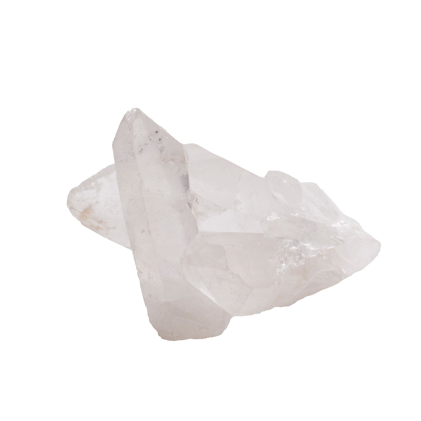 cluster of white quartz crystals