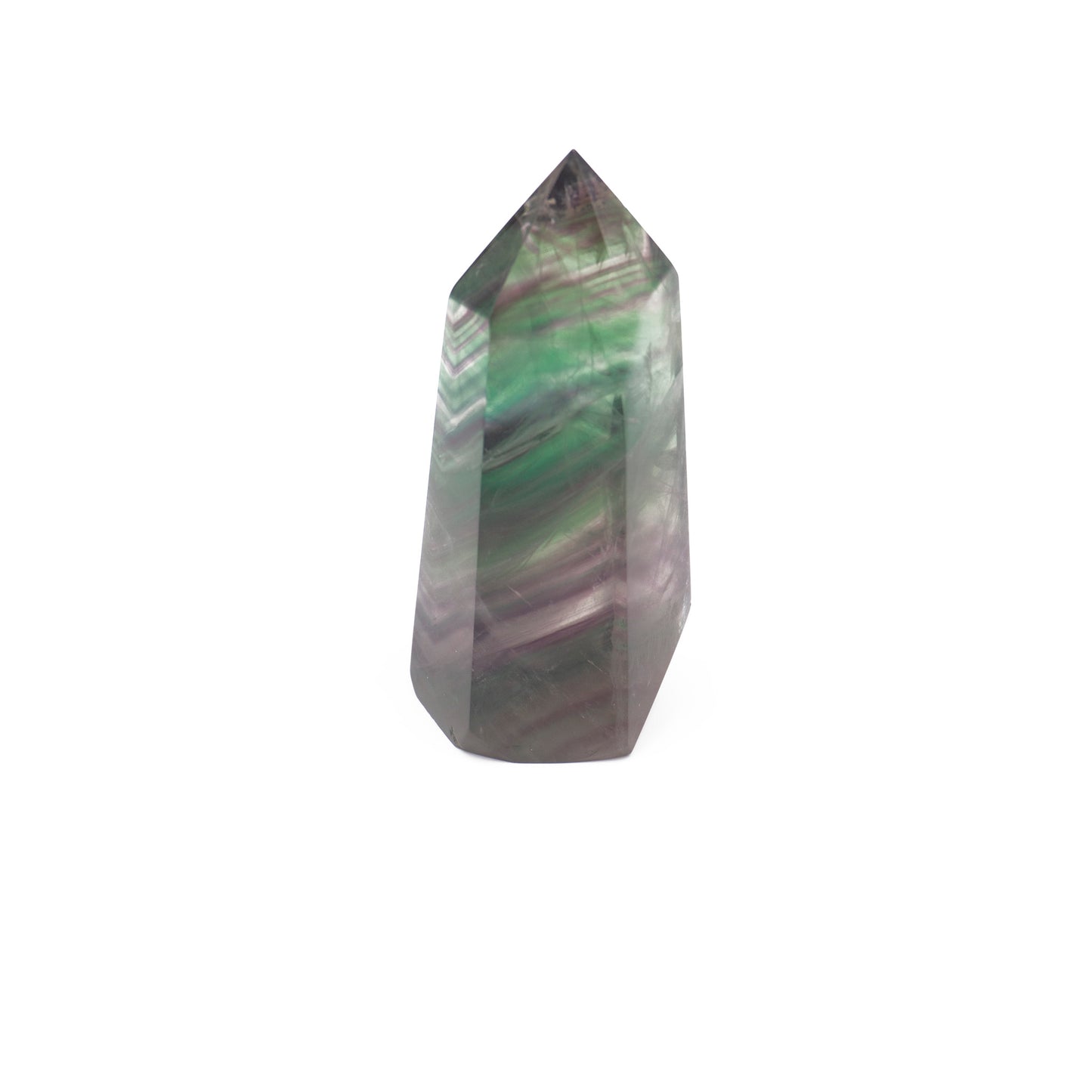 obelisk of purple and green crystal