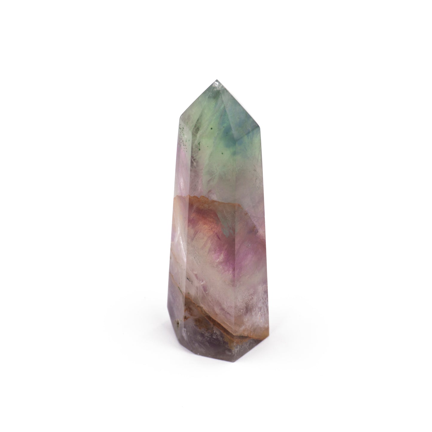 obelisk of purple and green crystal
