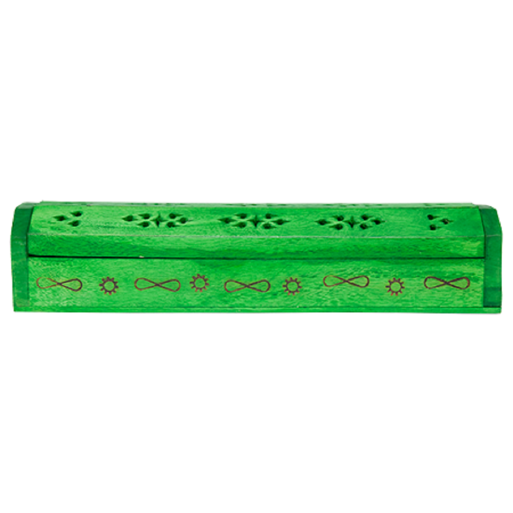 green wood incense stick box