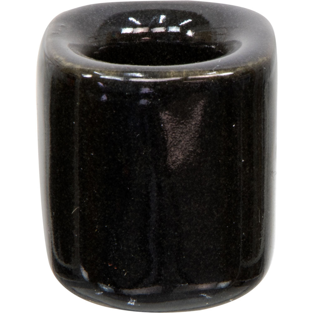 black porcelain candle holder