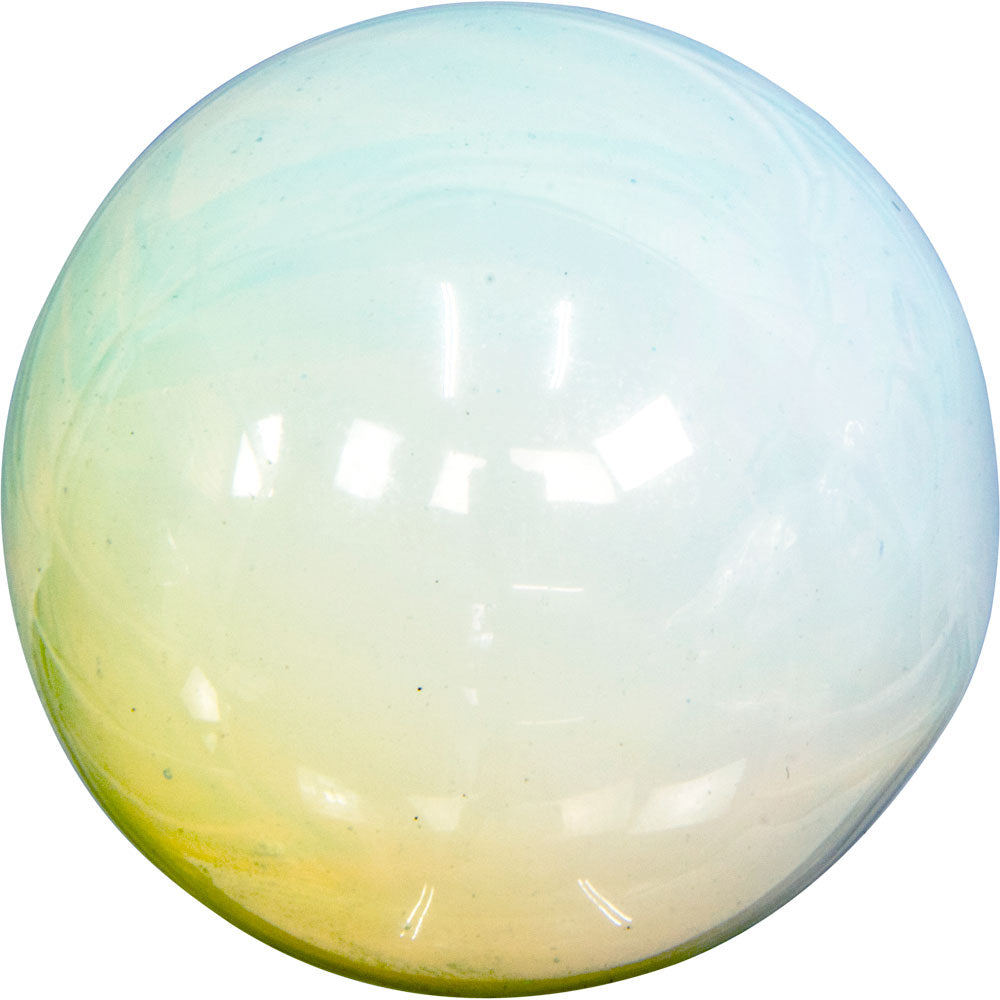 light blue and yellow crystal sphere