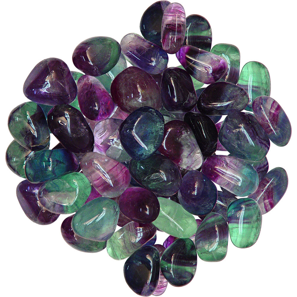 pile of polished green and purple stones