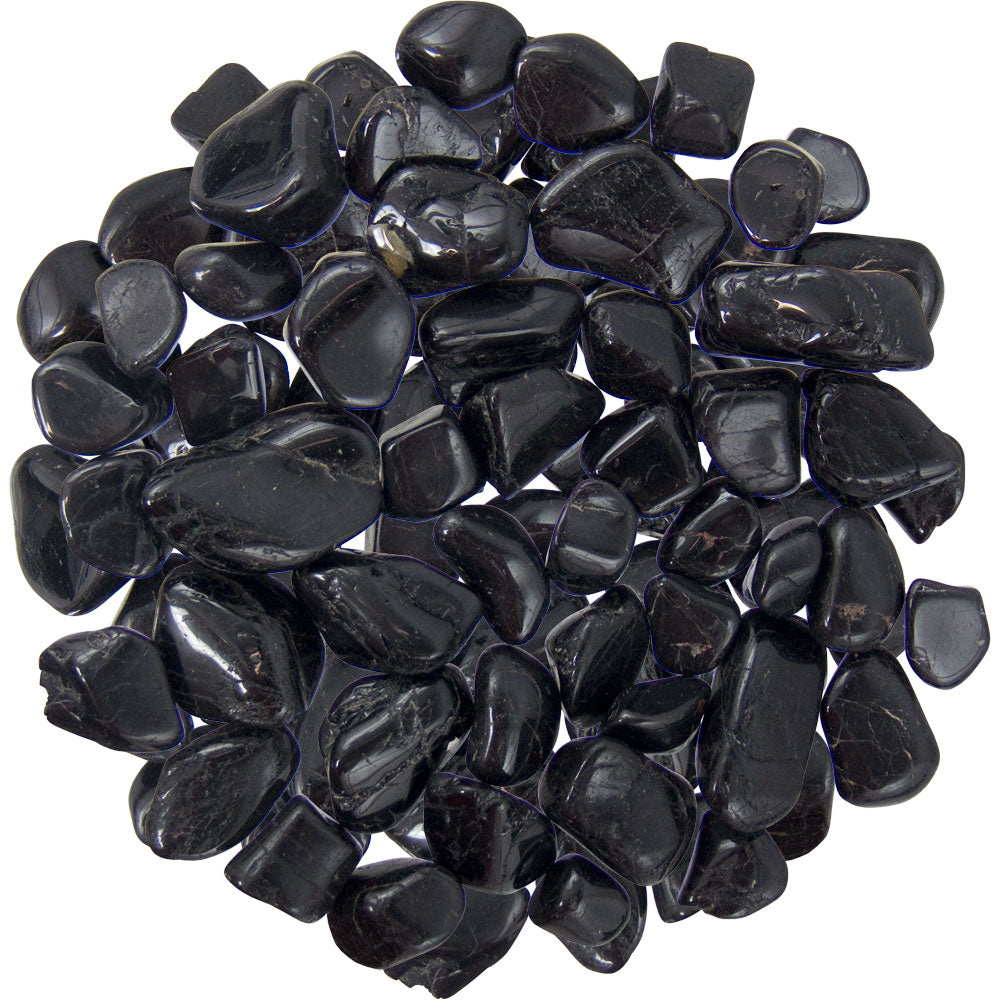 pile of matte black stones
