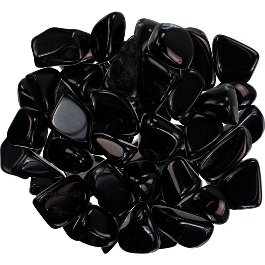 pile of polished black stones