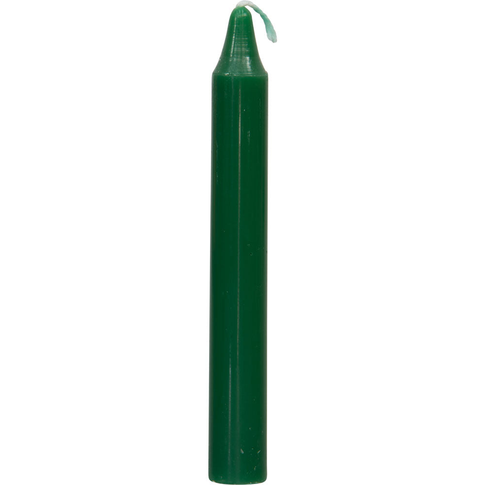 green 4" pillar candle