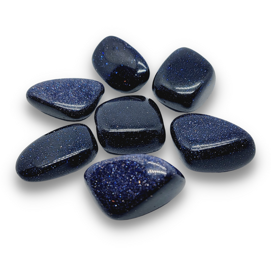 Blue Goldstone Tumbled