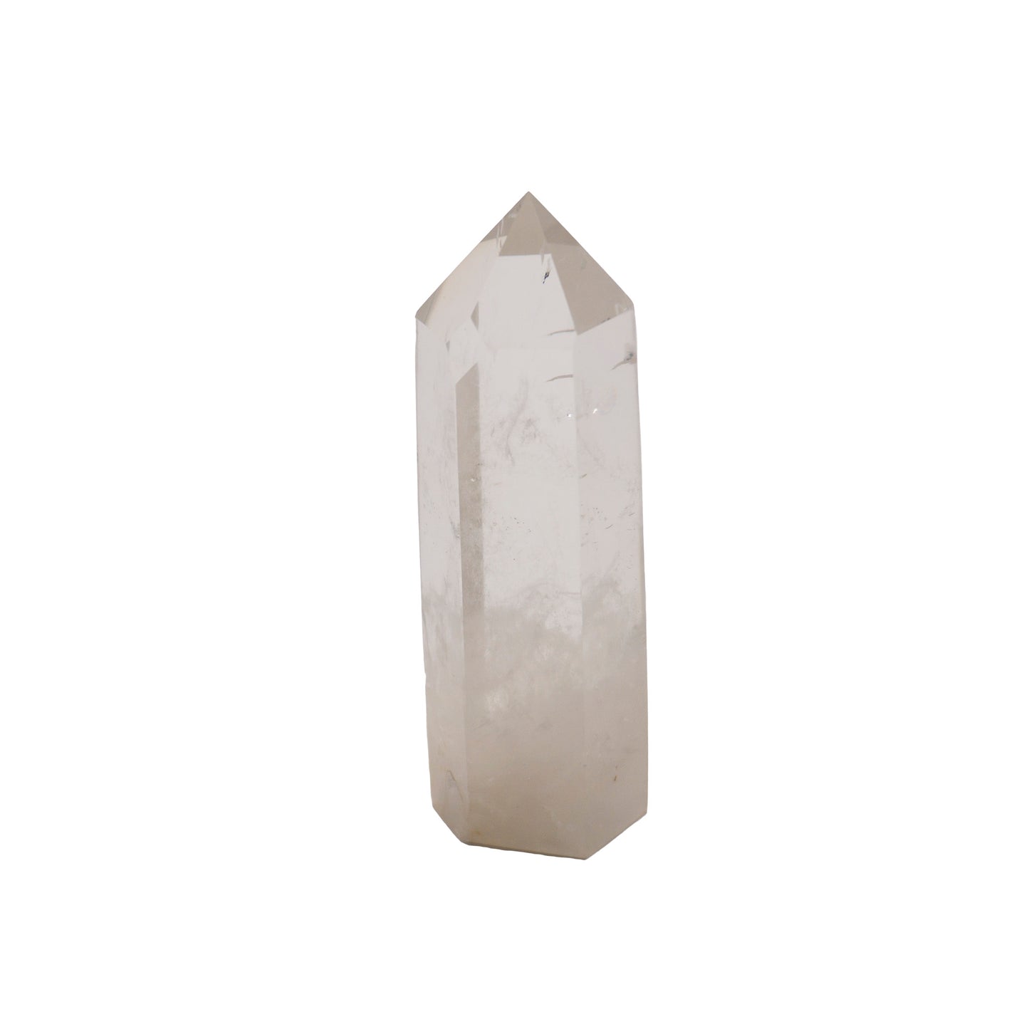 obelisk of clear quartz crystal