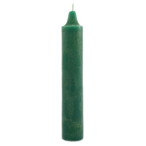 green 9" pillar candle