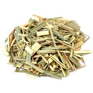 pile of dried lemongrass herbs