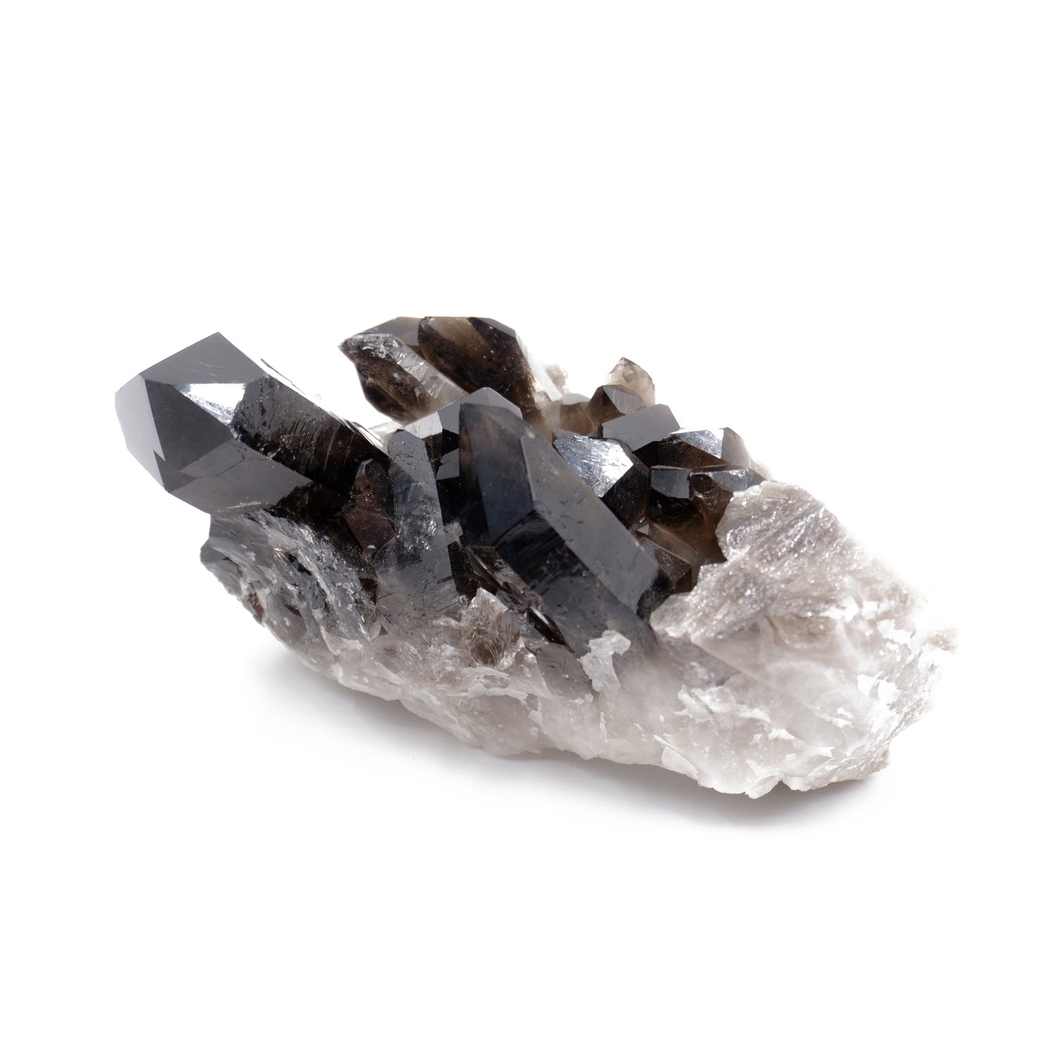 cluster of dark gray crystals