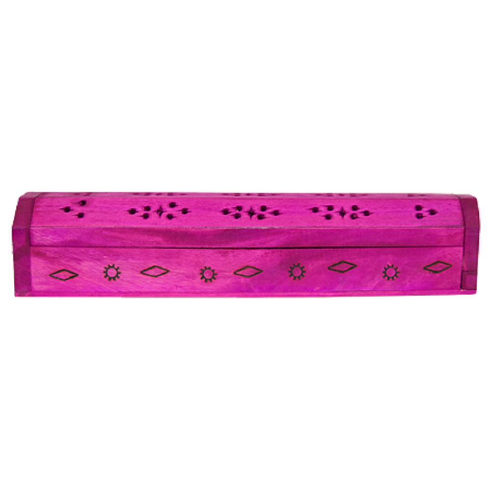 pink wood incense stick box