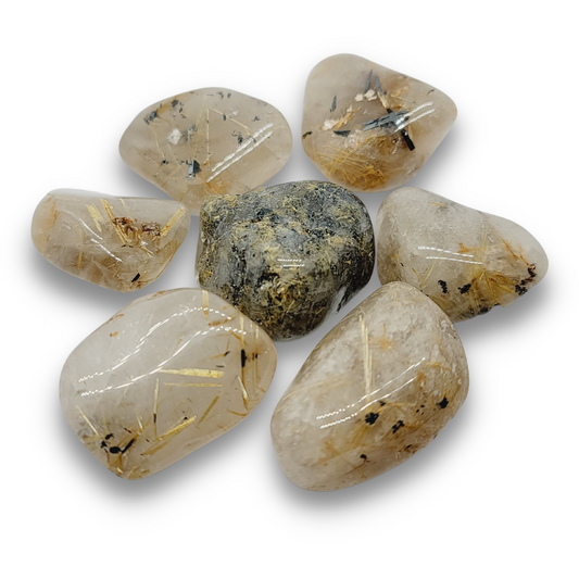 Rutilated Quartz Tumbled