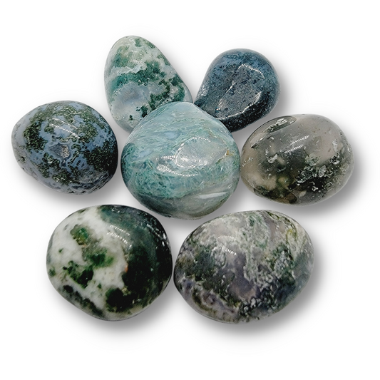 Moss Agate Tumbled