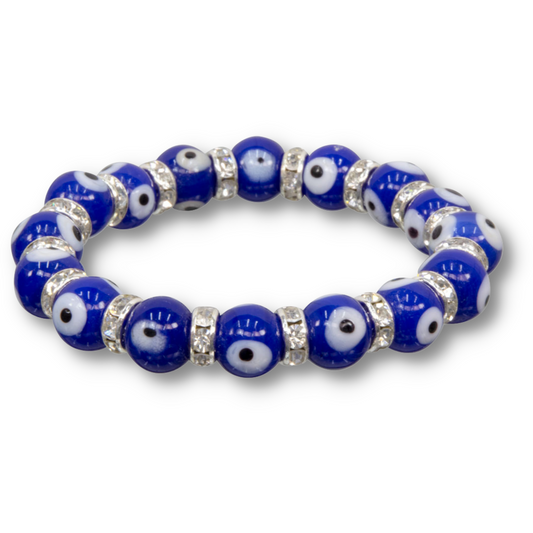 Evil Eye Glass Elastic Bracelet