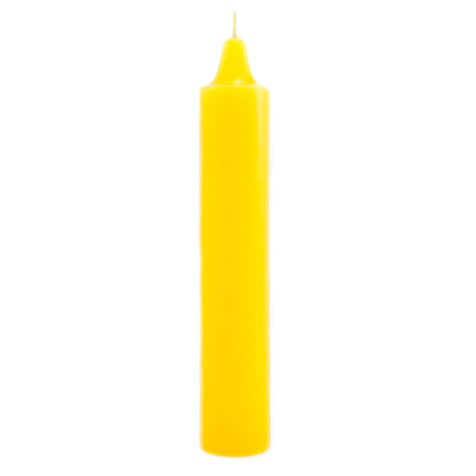 yellow 9" pillar candle
