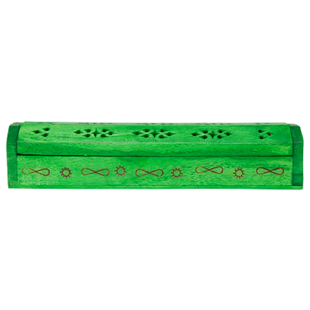 green wood incense stick box 